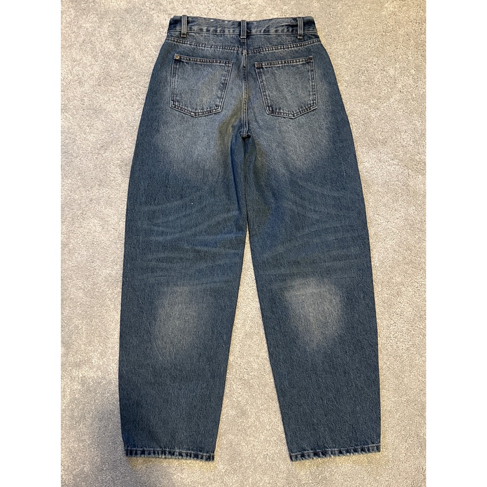 KBB by Kahlana Barfield Brown Lynnox Barrel Leg Jeans Dark Wash Womens 4 30x31 - Picture 4 of 8